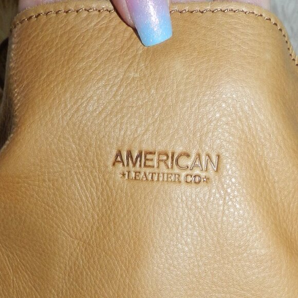 American Leather Liberty Leather Shoulder Bag Coffee Latte Smooth🆕 FAST😮💨⚡🚚 - Picture 5 of 16